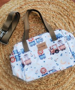 Mini Mother Diaper Bag - Brown Animals on Train - MDB1