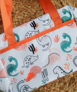 Mini Mother Diaper Bag - Orange Dino - MDB1 - Image 2