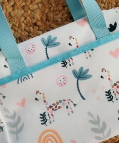 Mini Mother Diaper Bag - Blue with Rainbow, Leaf and Dog - MDB1 - Image 2