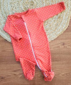 Sleeping Suit - Red with White Dot - SS1