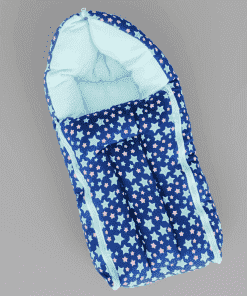 Soft Cotton Kangaroo Wrapper - Dark Blue Star with Light Green - KW1