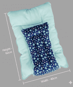 Soft Cotton Kangaroo Wrapper - Dark Blue Star with Light Green - KW1 - Image 2