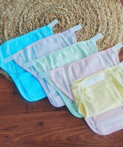 Alternative view of Muslin Double Layer Color Velcro Nappy - Pack of 5 - NP01