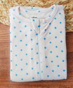 Alternative view of Sleeping Suit - Peach with Blue Star - SS1