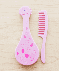 Baby Comb and Brush Set - Pink Dino - CB1