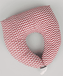 Mother Feeding Pillow  - Maroon and White Zigzag - MFPL