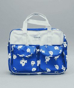 Mother Diaper Bag - Blue with White Floral - MDB1