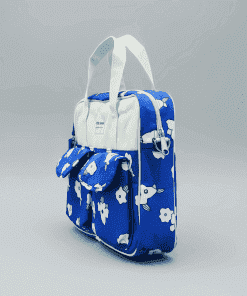 Alternative view of Mother Diaper Bag - Blue with White Floral - MDB1