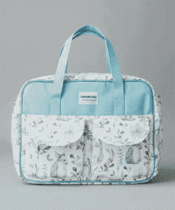 Mother Diaper Bag - Grey Rabbit and Green Leaf - MDB1
