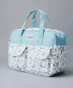 Mother Diaper Bag - Grey Rabbit and Green Leaf - MDB1 - Image 2