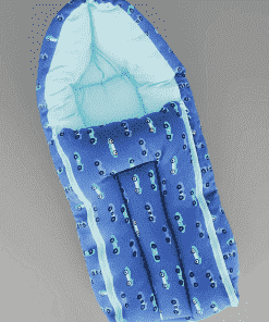 Soft Cotton Kangaroo Wrapper - Dark Blue with Car and Light Blue - KW1