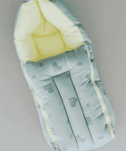 Soft Cotton Kangaroo Wrapper - Light Green with Dino and Yellow - KW1