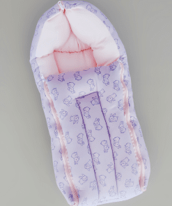 Soft Cotton Kangaroo Wrapper - Light Lavender Rabbit and Pink - KW1