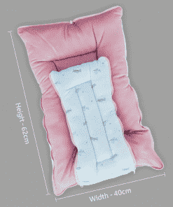 Soft Cotton Kangaroo Wrapper - Light Blue with Airplane and Pink - KW1 - Image 2
