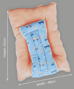 Soft Cotton Kangaroo Wrapper - Blue with Car and Orange - KW1 - Image 2