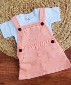 Girls Casual Frock - FRK - Salmon