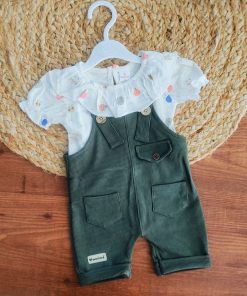 Girls Romper/Jumpsuit - Dark Green - GRMP