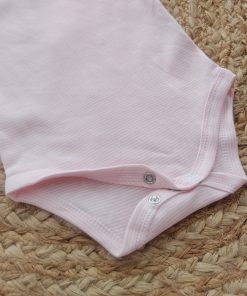 Romper/Onesie - Pink and White Strip - AZBS - Image 2