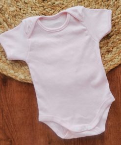 Romper/Onesie - Pink and White Strip - AZBS