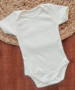 Romper/Onesie - Yellow and White Strip - AZBS