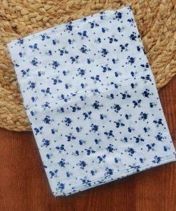 Cotton Cradle Cloth -  Blue Floral   - CC1