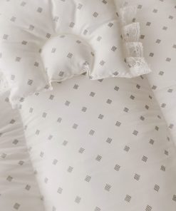 Foldable Cotton Bedding Set - 100x54cm - Doted Square - BS1 - Image 3