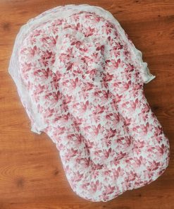 Foldable Cotton Bedding Set - 100x54cm - Pink Floral - BS1