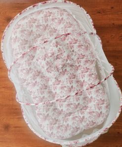 Foldable Cotton Bedding Set - 100x54cm - Pink Floral - BS1 - Image 3