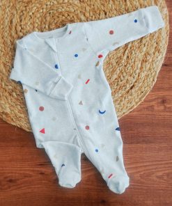 Sleeping Suit - Light Gray with Shapes - SS1