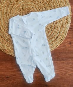 Sleeping Suit - White with Enjoy Animals - SS1