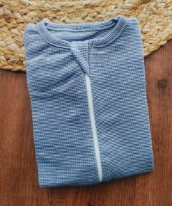 Sleeping Suit - Blue White Stripe - SS1 - Image 2