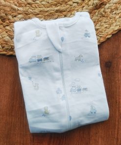 Sleeping Suit - White with Enjoy Animals - SS1 - Image 2