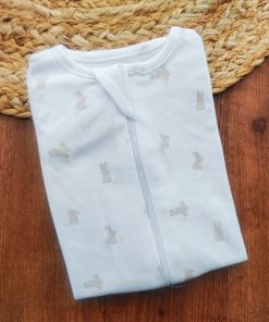 Sleeping Suit - White with Brown Rabbit - SS1 - Image 2