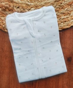 Sleeping Suit - Off White with Pink Small Floral - SS1 - Image 2