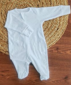 Sleeping Suit - White with Small Blue Star - SS1