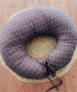 Mother Feeding Pillow  -Brown with White and Black Print - MFPL