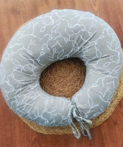 Mother Feeding Pillow  - Dark Beige with White Print - MFPL