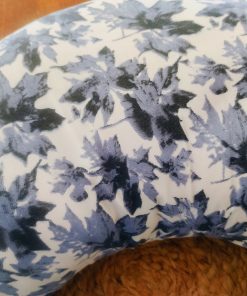 Mother Feeding Pillow - White with Blue Autumn Leaf - MFPL - Image 2