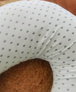 Mother Feeding Pillow - White with Geometric Pattern - MFPL - Image 2