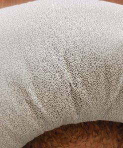 Mother Feeding Pillow - White with Green Arabesque Scroll Pattern - MFPL - Image 2