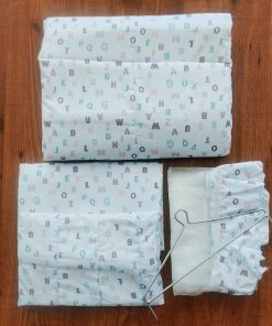 Cotton Cradle with Net, Bed, Pillow and Hanger – Pack of 5 - Alphabets - BC1