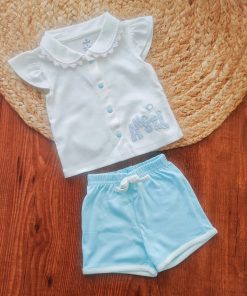 Premium Top and Shorts - GTSH - Lite Yellow Top and Blue Shorts