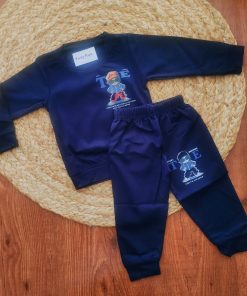 Full Sleeve Pajama - Dark Blue - PJ1