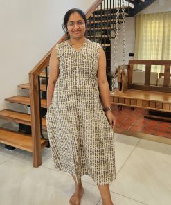 Maternity Casual Feeding Dress - MCFK - Ash and Yellow Floral