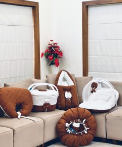 Baby Premium Essential Accessory 5 Piece Set - Brink Brown and White - BS1