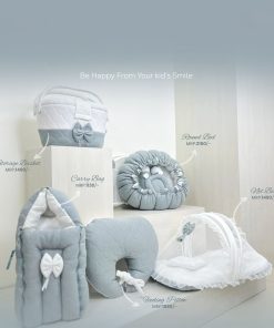 Baby Premium Essential Accessory 5 Piece Set - Grey and White - BS1