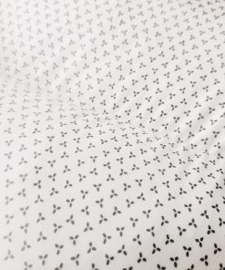 Foldable Cotton Bedding Set - 100x54cm - White with Black Print - BS1 - Image 2