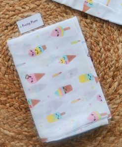 Muslin Cotton Swaddle - 100*100cms - Ice cream - SW1