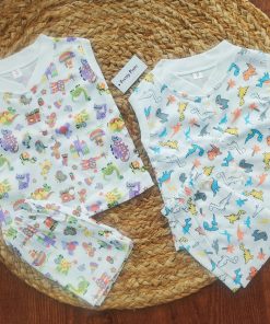 Sleeveless Jhabla and Shorts - Buy1 Get 1 - Animals and Dino - B1G1