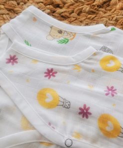 Organic Muslin Cotton Jhabla - Pack of 2 - Koala with Air Balloon - JH1 - Image 2